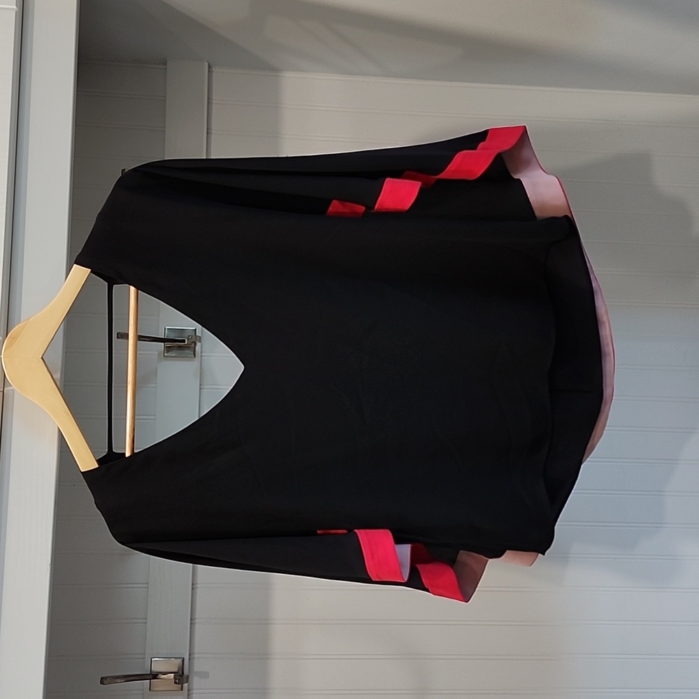 BCBG Two Tone Cape Blouse